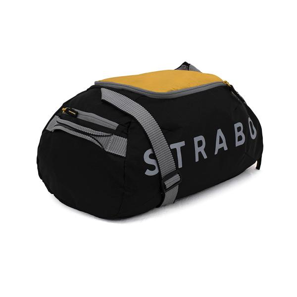 Strabo Unisex Black, Yellow Gym Shoulder Bag With Shoe Compartment