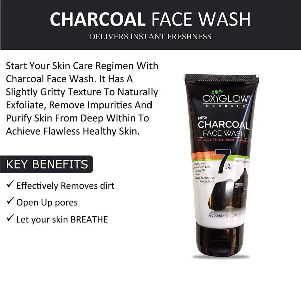 Oxyglow Herbals White Herbals Charcoal Face Wash 100 Gm And Herbals D