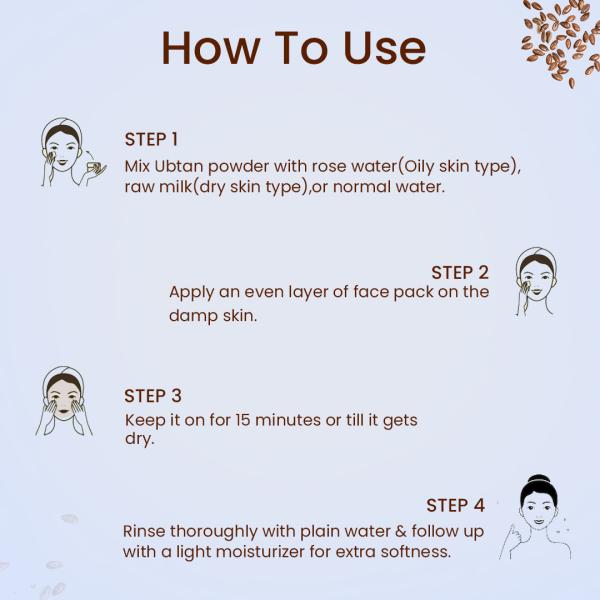 Blue Nectar Almond & Flax Seed Ubtan Face Mask & Pack for Skin Firming