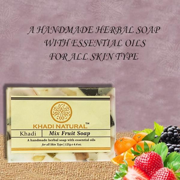 Khadi Natural Mix Fruit Bathing Herbal Soap For Remove Dead Cell