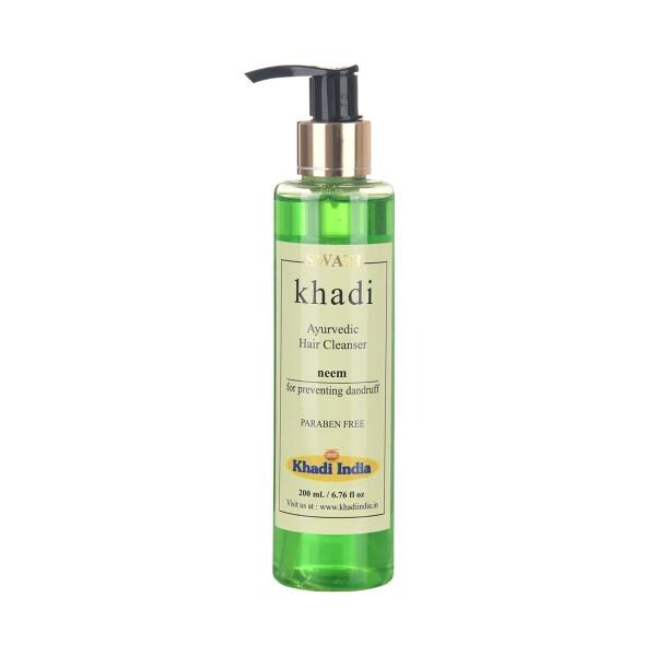 SWATI KHADI Ayurvedic Herbal Hair Cleanser Neem Sat Shampoo Strengthens