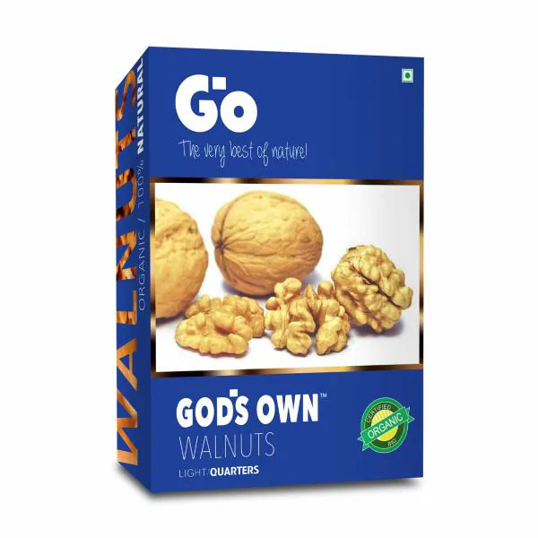 Go Organic Light Quarters Walnuts (Without Shell) , (250g X 4) 1kg