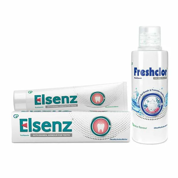 Elsenz Toothpaste and Freshclor Mouthwash Pack) JioMart