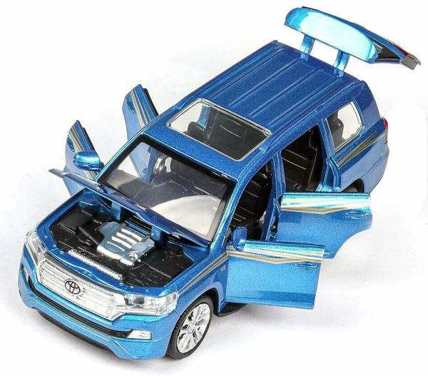 Sanjary Multicolor Metal Pull Back Car Toyota Land Cruiser Open Door