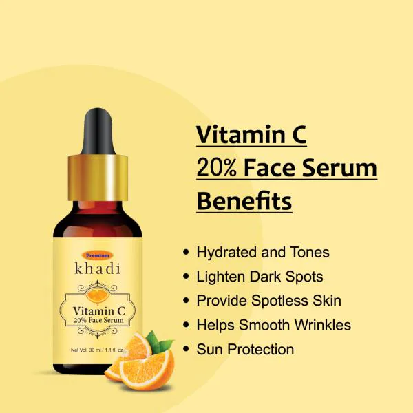Premium Khadi Vitamin C Serum For Natural Glowing Beauty 30ML JioMart
