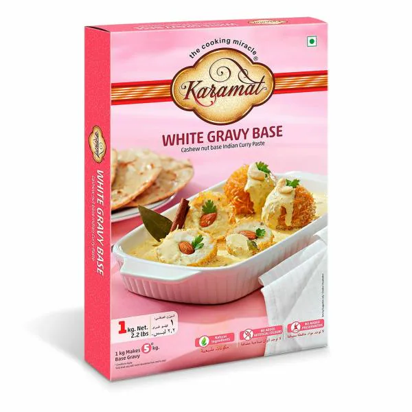 Karamat White Gravy Base (Veg, 1Kg. Mix, Upto 50* Servings), Ready to