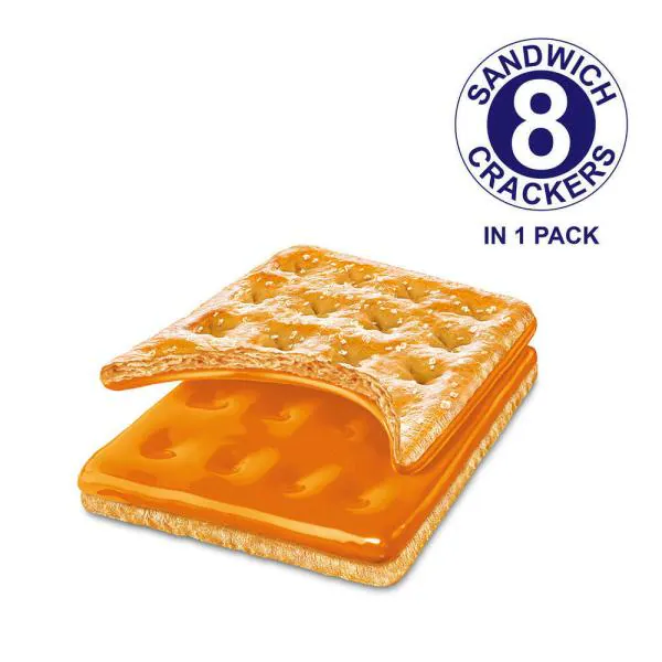 Malkist Cheese Flavoured Cracker Biscuits (family pack) 144g (Pack of