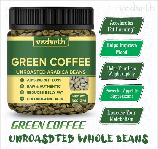 Vedarth Green Coffee beans for Weight Loss Management Coffee Beans (300