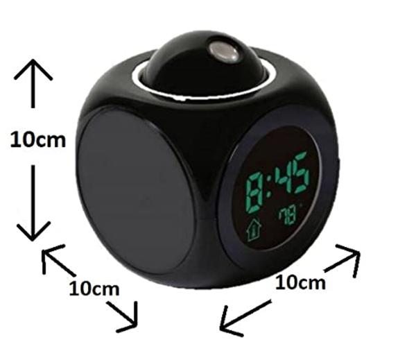 PALFREY Digital LCD Projector Alarm Clock Wall Projection, Voice