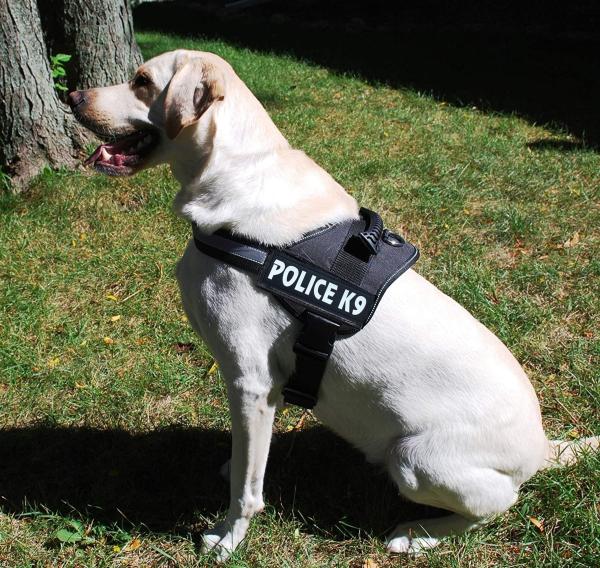 POLICE K9Dog K9 Police Dog Harness Vest with Hook and Loop Straps and