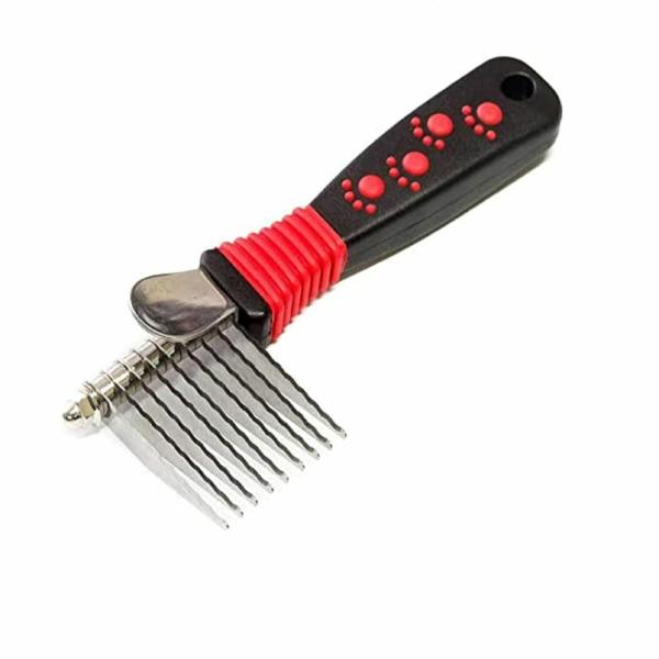 Emily Pets Dematting Comb, Stainless Steel Blades Rakes, Matted Knotted