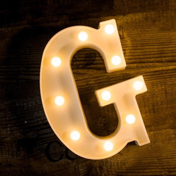 Satyam Kraft White Marquee Alphabet Shaped Led Light For Home Decoration And Wall Lamp Letter G Jiomart - Letter G Home Decor