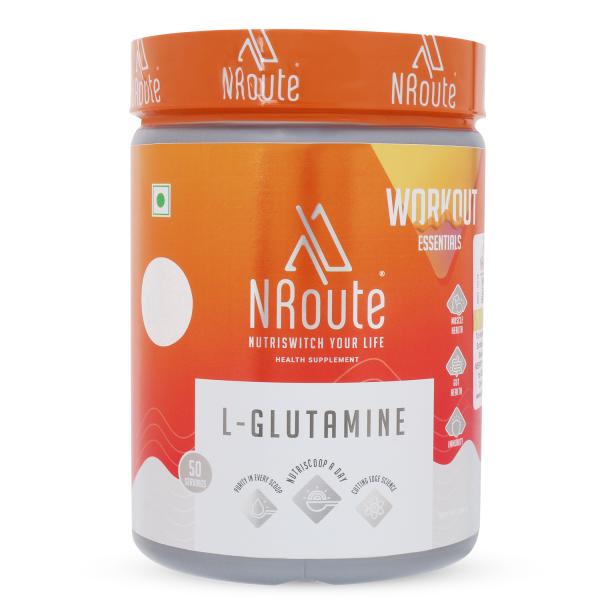 NRoute LGlutamine Powder 250g For Muscle Growth, Muscle Recovery and