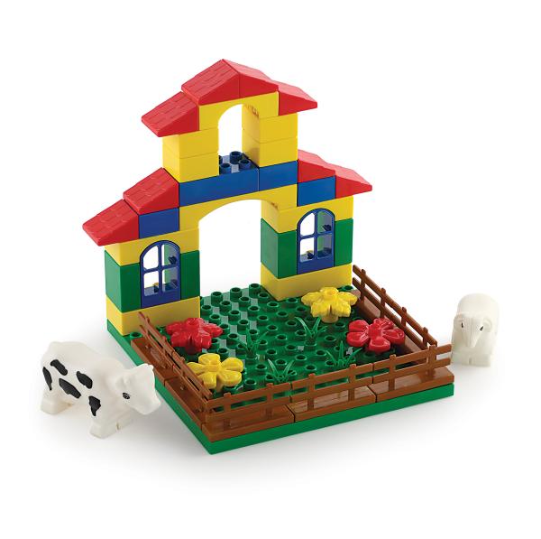 PEACOCK Kinder Blocks Farm House Set, Multicolor (Set of 52) JioMart
