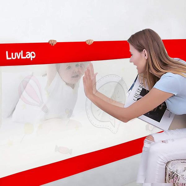 Luvlap Red Bed Rail Guard For Baby Safety 180 X 68 cm JioMart