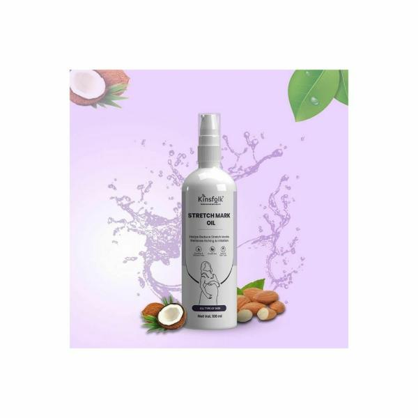 Kinsfolk Almond, Rose Stretch Oil Reduce Stretch Marks And Relieves