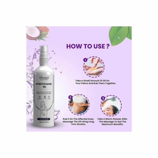Kinsfolk Almond, Rose Stretch Oil Reduce Stretch Marks And Relieves Itching And Irritation