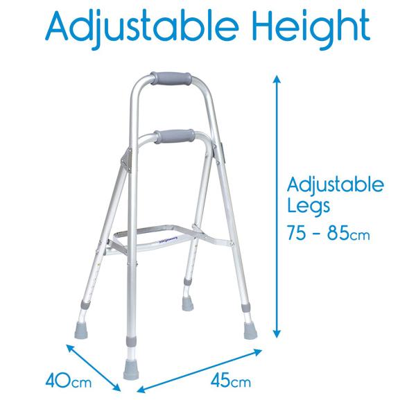 KosmoCare Premium Imported Light weight Aluminum Height Adjustable