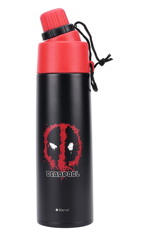 Marvel Deadpool Metal Water Bottle 500ml with Handle 