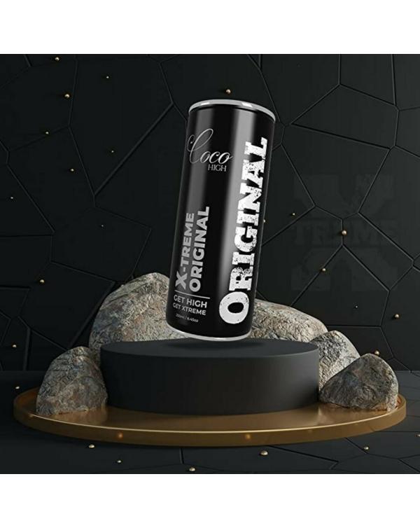 COCO HIGH Natural Energy Drink , 250 ml x 16 Cans , Carbonated Energy