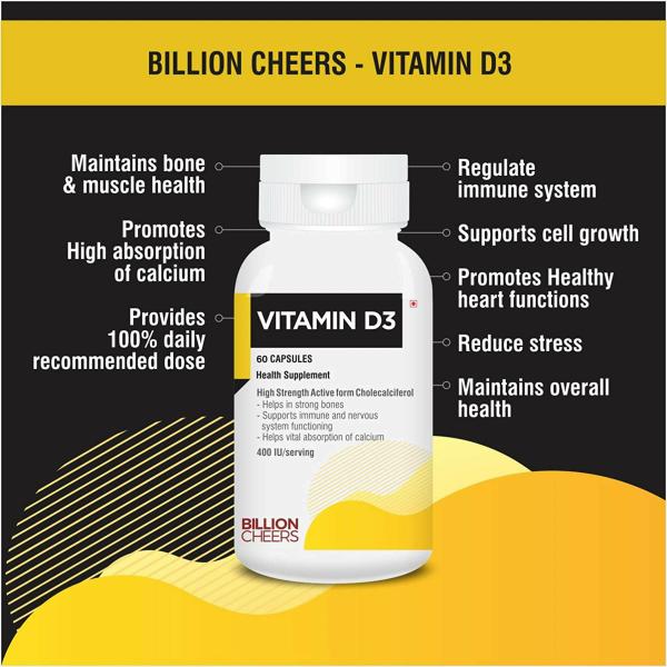 Billioncheers Vitamin D3 Capsules 60 Capsules JioMart