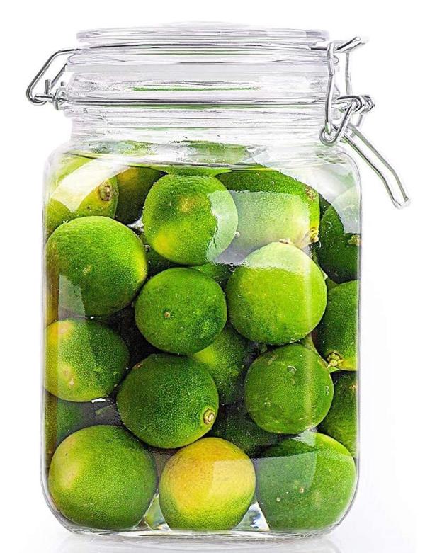 Cracker Transparent Glass And Silicone Airtight Canister Kitchen Square