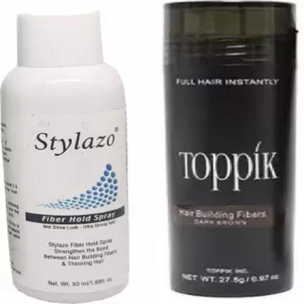 Stylazo toppik hair fibers hair treatment fibers 27.5g dark brown