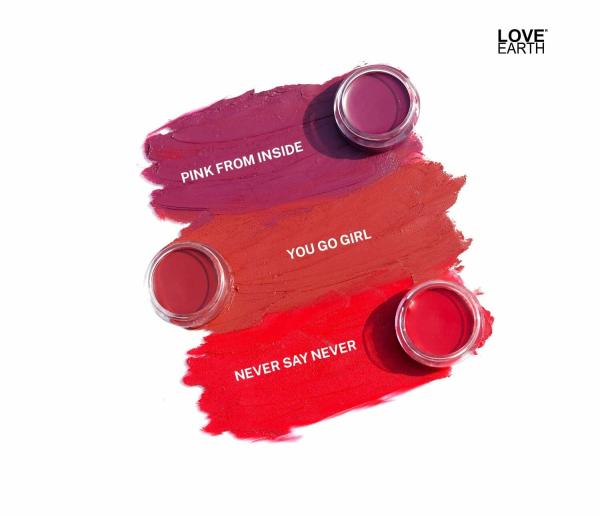 Love Earth Lip & Cheek Tint Multipot Pink From Inside Purple JioMart