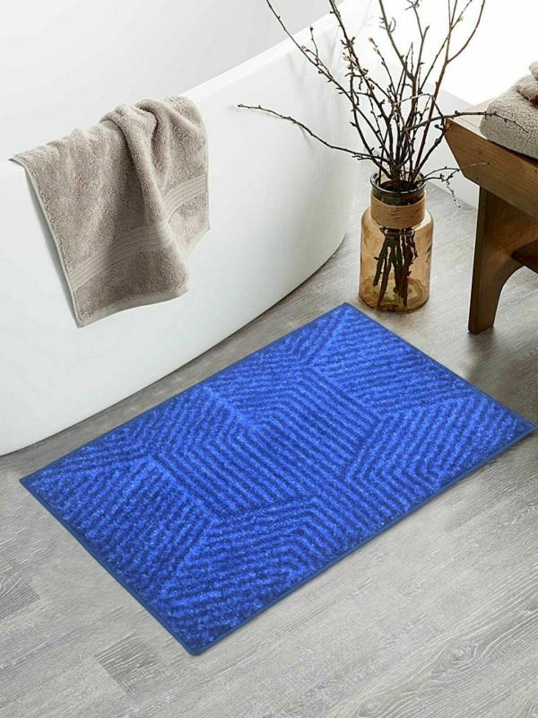 BIANCA spa blue Bath Rug1pc Medium hexagon(60 cm x 40 cm) JioMart