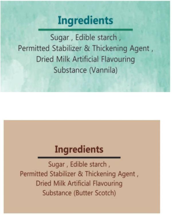 Dharmasut Vanilla, Butterscotch Ice Cream Mix Powder, 150 G Each