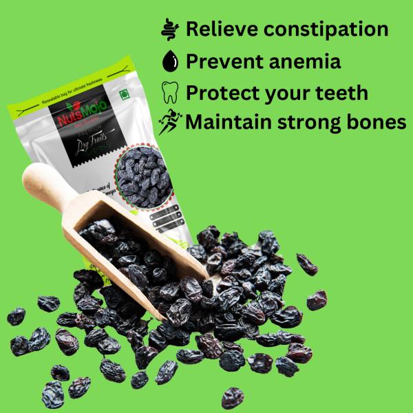 Nutsmojo Premium Black Raisin / Kali Kishmish 500g ( 250g x 2 Pack ) JioMart