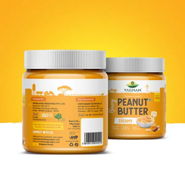 Yagnam Honey Peanut ButterMade with Roasted PeanutsCreamy Ready to Eat Cholesterol Free