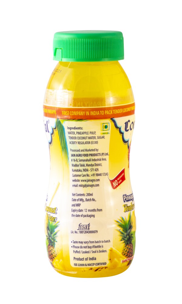 Cocojal Pineapple Tender Coconut Water No Added Flavours No Added