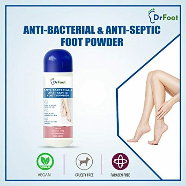 Dr Foot Antibacterial And Antiseptic Foot Powder With Povidone Iodine