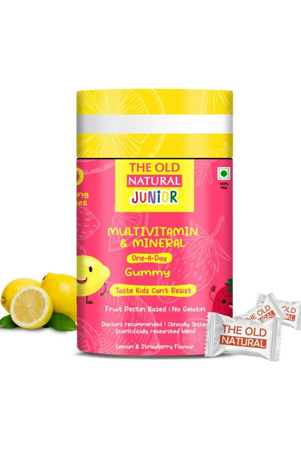 The Old Natural Multivitamin Fruit Pectin Based Strawberry Flavored