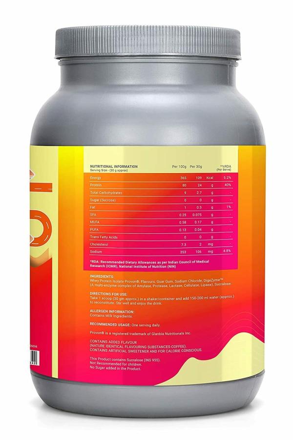 NRoute Coffee Flavour Isolate+ Whey Protein Powder 909g with Protein Shaker Bottle 700ml JioMart