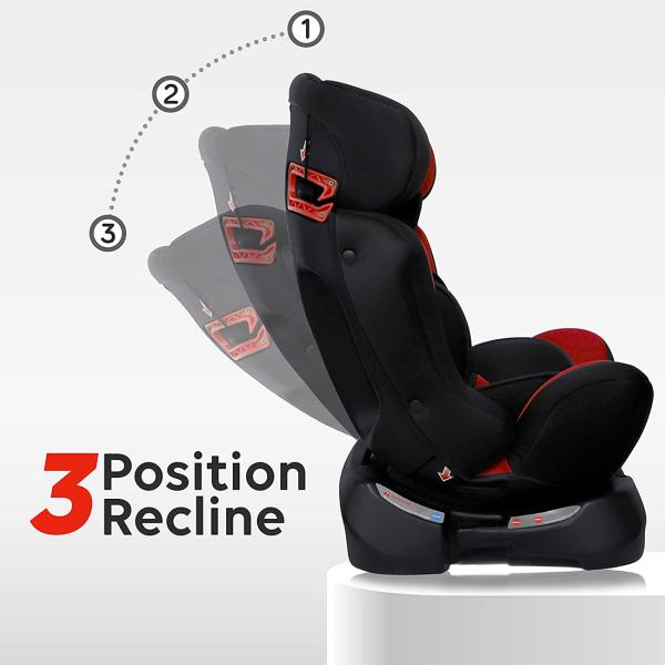 Luvlap Red Galaxy Convertible Car Seat For Baby And Kids (07 Yrs