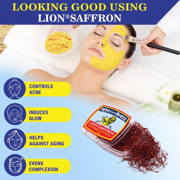 Lion Saffron A++ Kashmiri Mongra Kesar Saffron For Pregnant Women