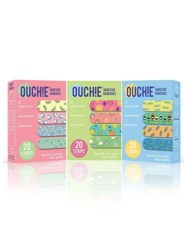 Aya Papaya Ouchie Printed Adhesive Bandages 20 Strips (Pack Of 3) JioMart