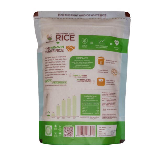 deccan mudra organic low gi rice 5kg JioMart