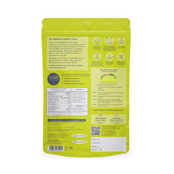 The Better Flour Vitamin Rich Spinach Flour, Healthy Low Carb Keto