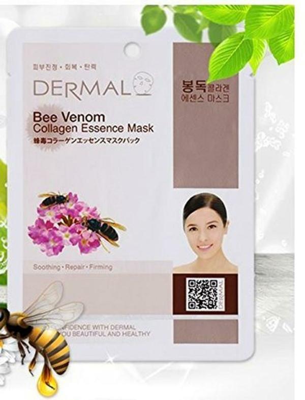 Dermal Bee Vonom Collagen Essence Facial Mask Sheet (Pack of 10) JioMart