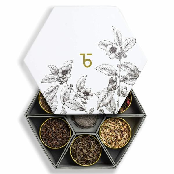 Teabox Fleur Premium Tea Gift Box Assam Masala Mountain Rose Black Darleejing Special