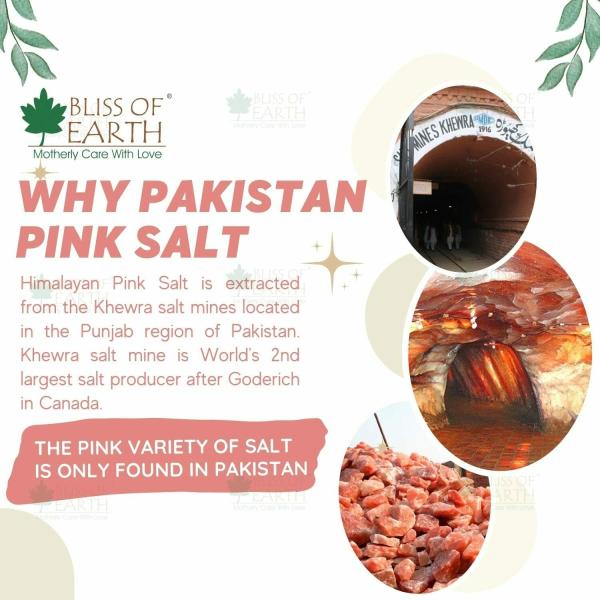 Bliss of Earth 1KG Granular Pakistani Himalayan Pink Salt Non Iodized