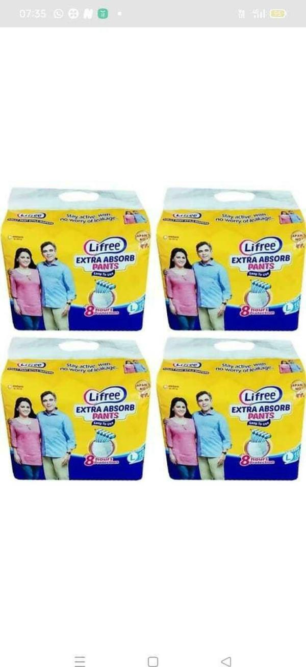 LIFREE Disposable Adult Diapers Large 10 pc. (Pack of 4) JioMart