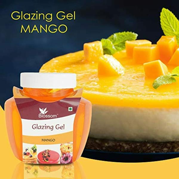 BLOSSOM Edible Glazing Gel Mango for Cake and Desserts Toppings