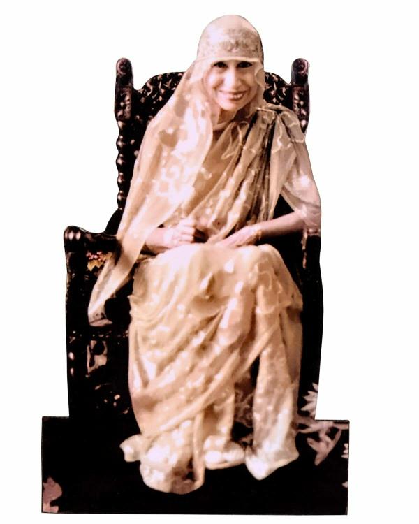 Vils Pondicherry The Holy Mother & Plastic Photo Frame Cutout with Backstand (5 inch X 8 inch