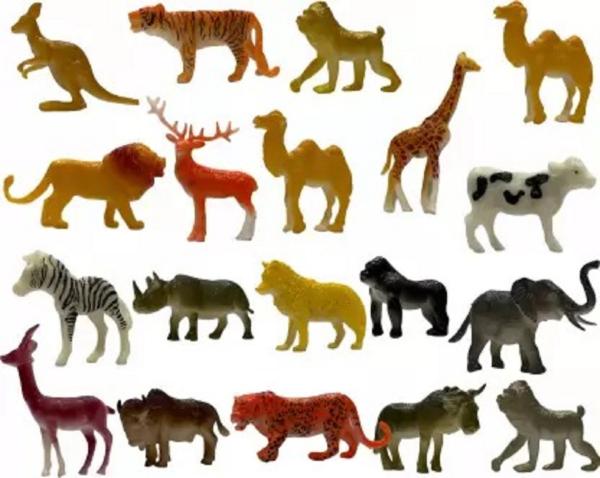 JGG JAIN GIFT GALLERY Pack of 20 Different Medium Size Zoo Wild Jungle Animal  Toys(Multicolor). - JioMart