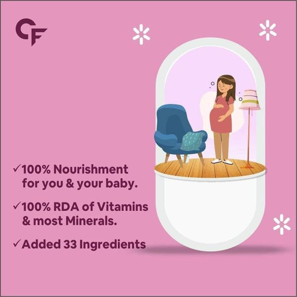 Carbamide Forte Veg Prenatal Multivitamin for Pregnancy with DHA 300mg