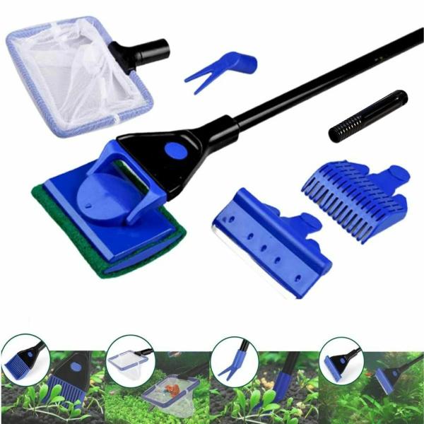 Buraq 5 in 1 Aquarium Cleaning Kit for Cleaning Glass Removing Algae